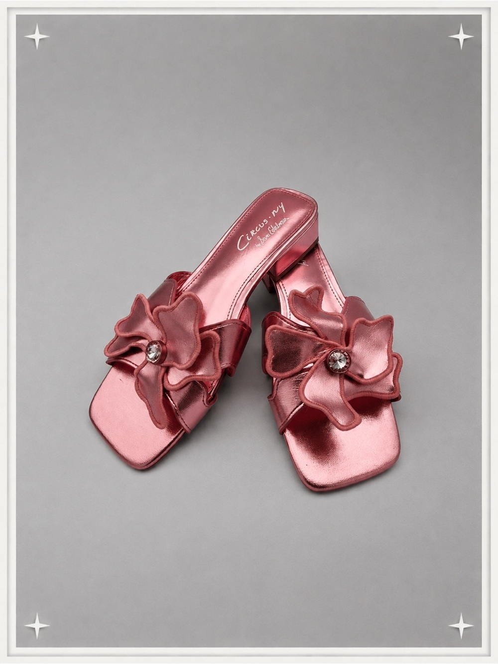 Hot Pink Floral Slides | Women's 8.5